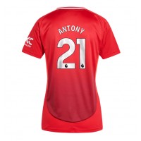 Camiseta Manchester United Antony #21 Primera Equipación Replica 2024-25 para mujer mangas cortas